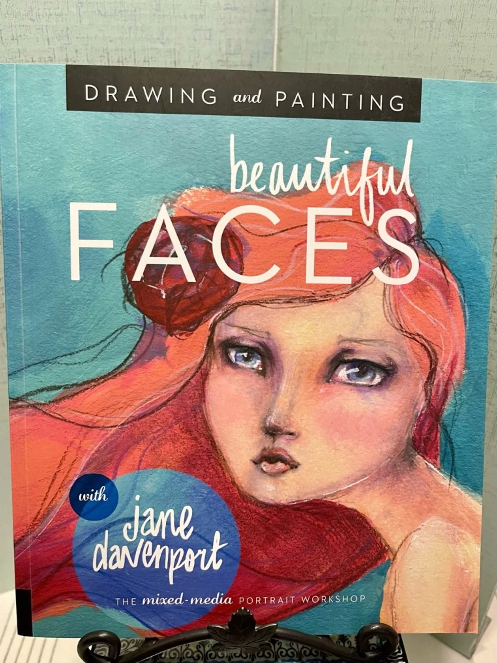 NEW JANE DAVENPORT MIXED MEDIA BUNDLE WITH BEAUTIFUL FACES BOOK AND PAPER PAD